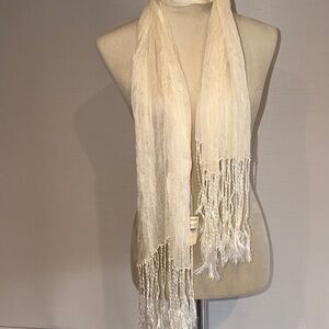Giorgio Armani Cream Wrap Scarf